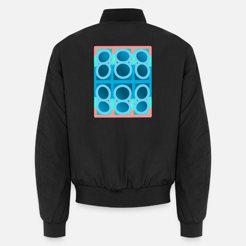 blaues Muster, graphic art Unisex Bomberjacke