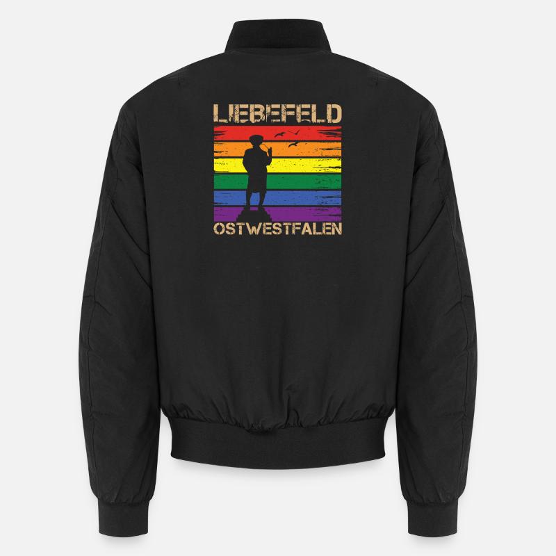 Liebefeld ❤ Leineweber PRIDE - Bomber unisexe - noir