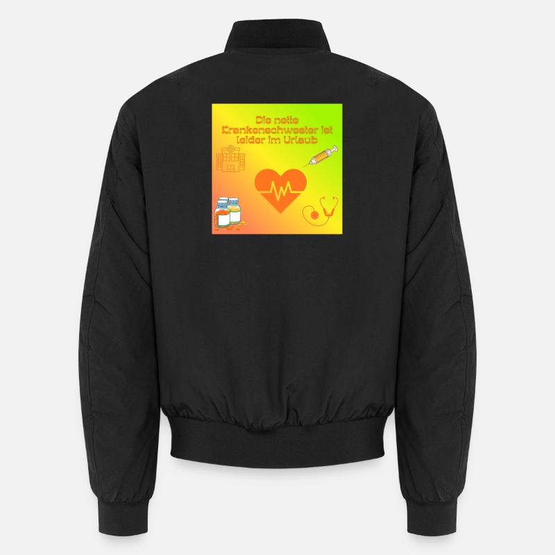 Krankenschwester im Urlaub Humor - Unisex Bomberjacke - Schwarz
