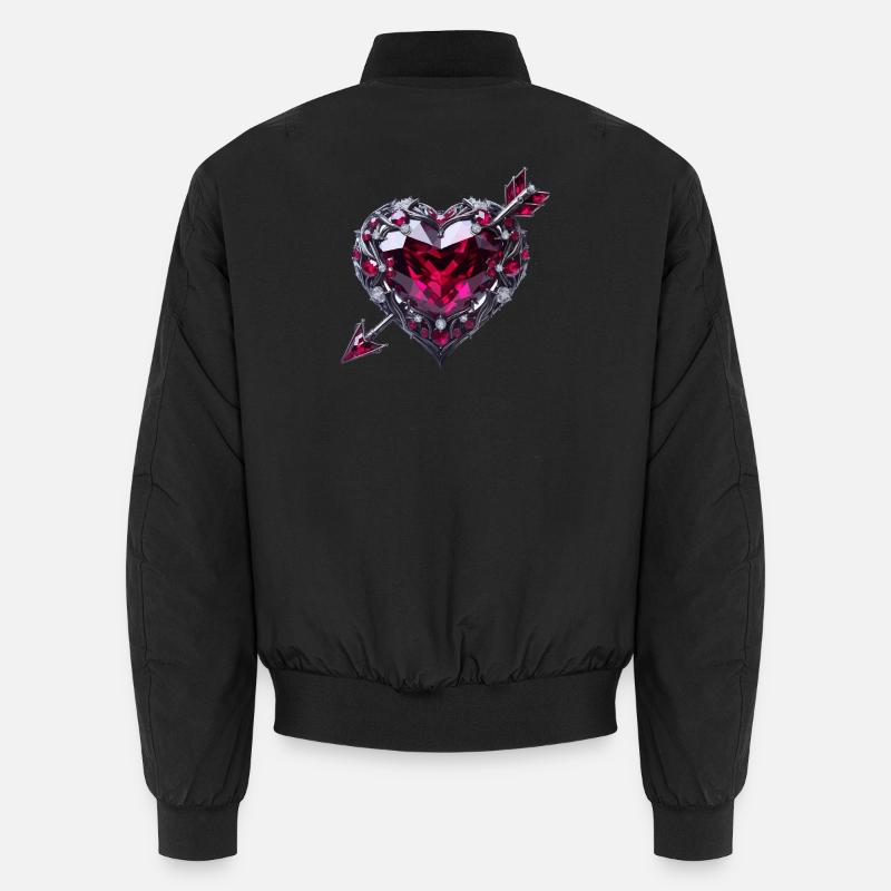 Ruby heart Unisex Bomber Jacket
