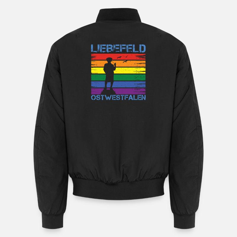 Liebefeld ❤ Leineweber PRIDE - Bomber unisexe - noir