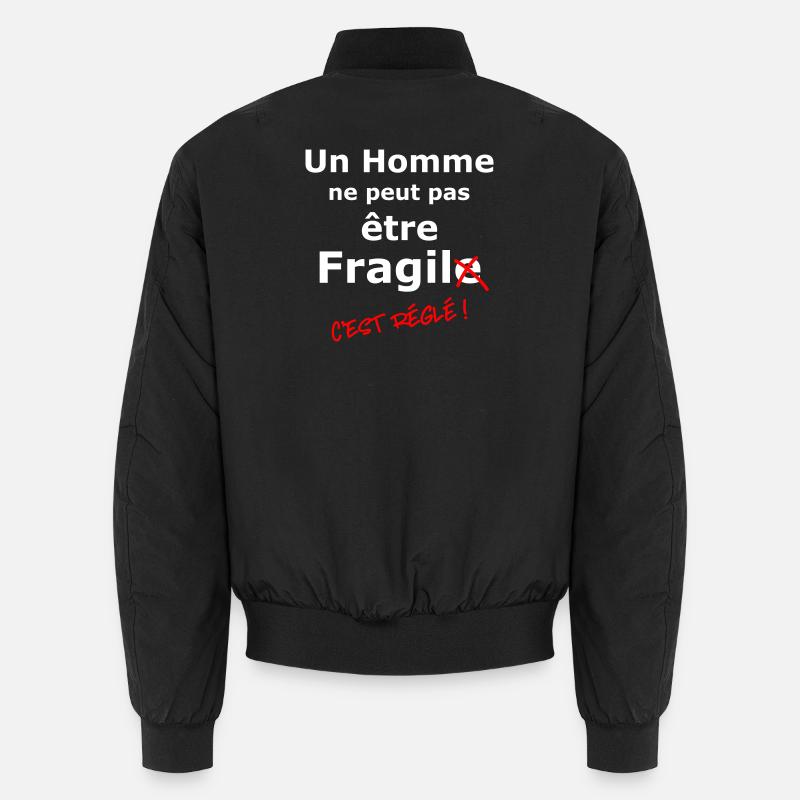 Fragile man - Unisex Bomber Jacket - black