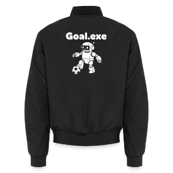 Robotischer Fußballroboter - Unisex Bomberjacke - Schwarz - Hinten - AI Model Male 185 light (185cm)