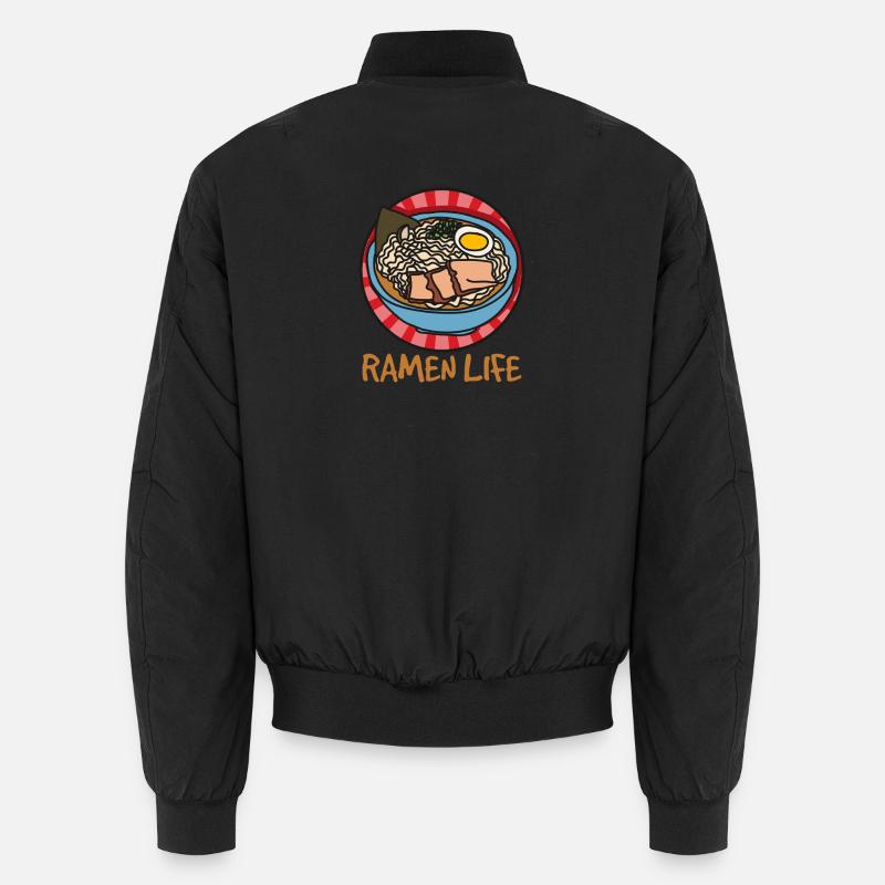 Ramen Life – Simple Ramen Design - Unisex Bomber Jacket - black