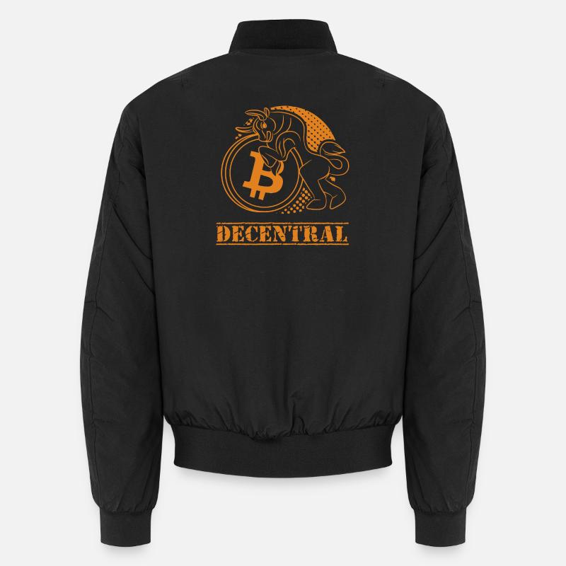 Decentral – Design classique du Bitcoin - Bomber unisexe - noir