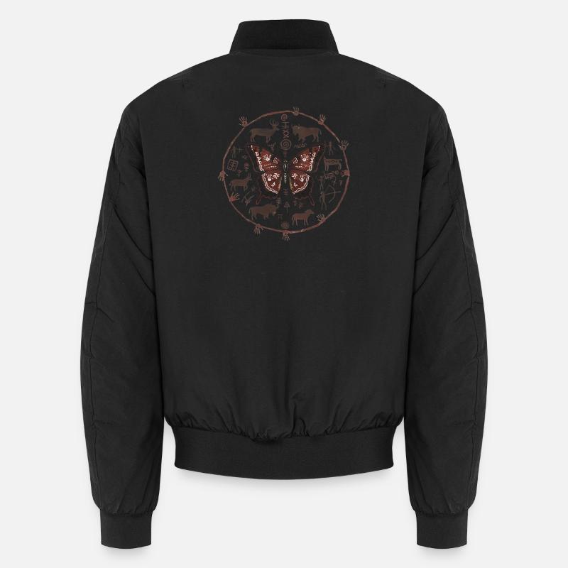 Runenkreis Schmetterling Unisex Bomberjacke