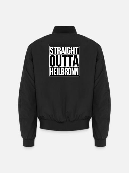 Straight Outta Heilbronn - Unisex Bomber Jacket - black
