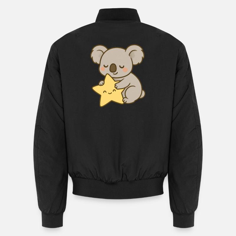 Koala Star Kuscheln - Unisex Bomberjacke - Schwarz