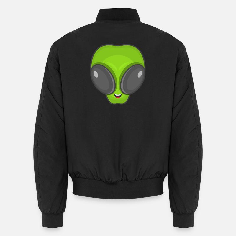 Green Alien Head Unisex Bomber Jacket