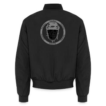 Eishockey - Unisex Bomberjacke - Schwarz - Hinten - AI Model Male 185 light (185cm)