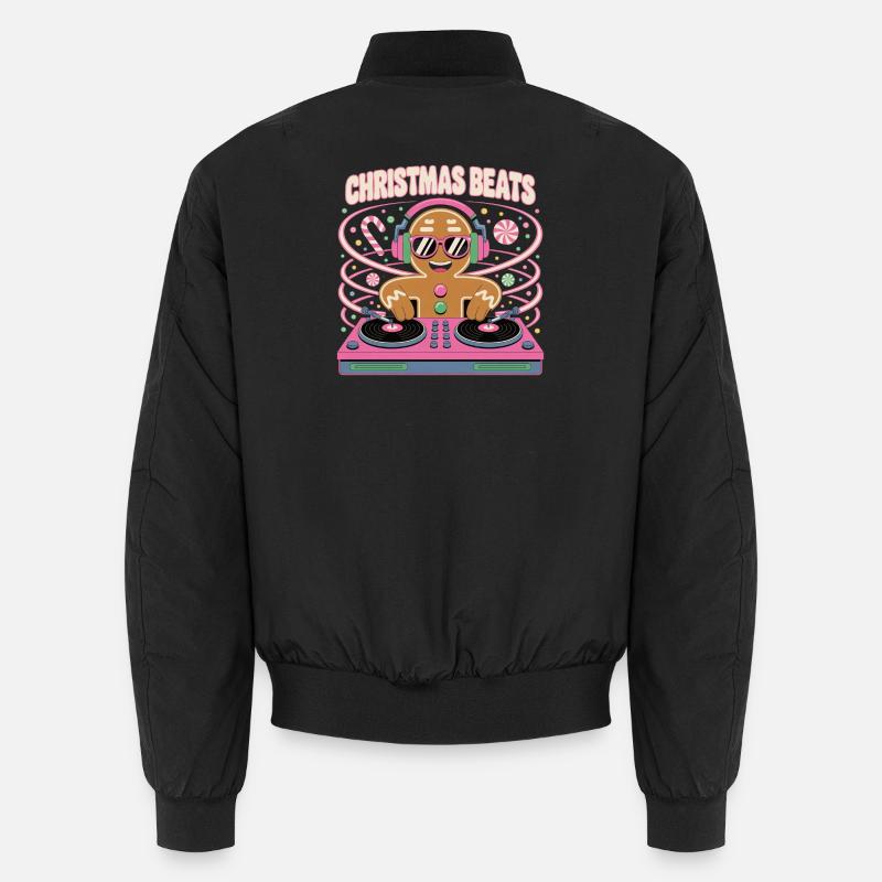 Weihnachtsbeats DJ Gingerbread Unisex Bomberjacke