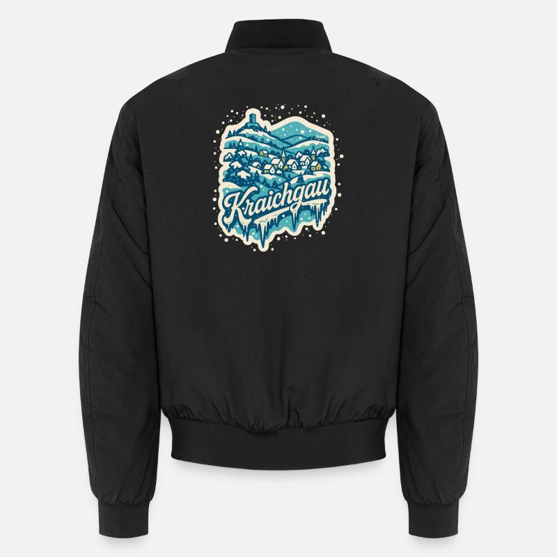 Kraichgau Winter Landscape - Unisex Bomber Jacket - black