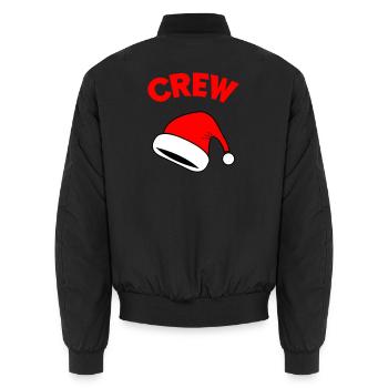 Santa Crew - Unisex Bomber Jacket - black - Back - AI Model Male 185 light (185cm)