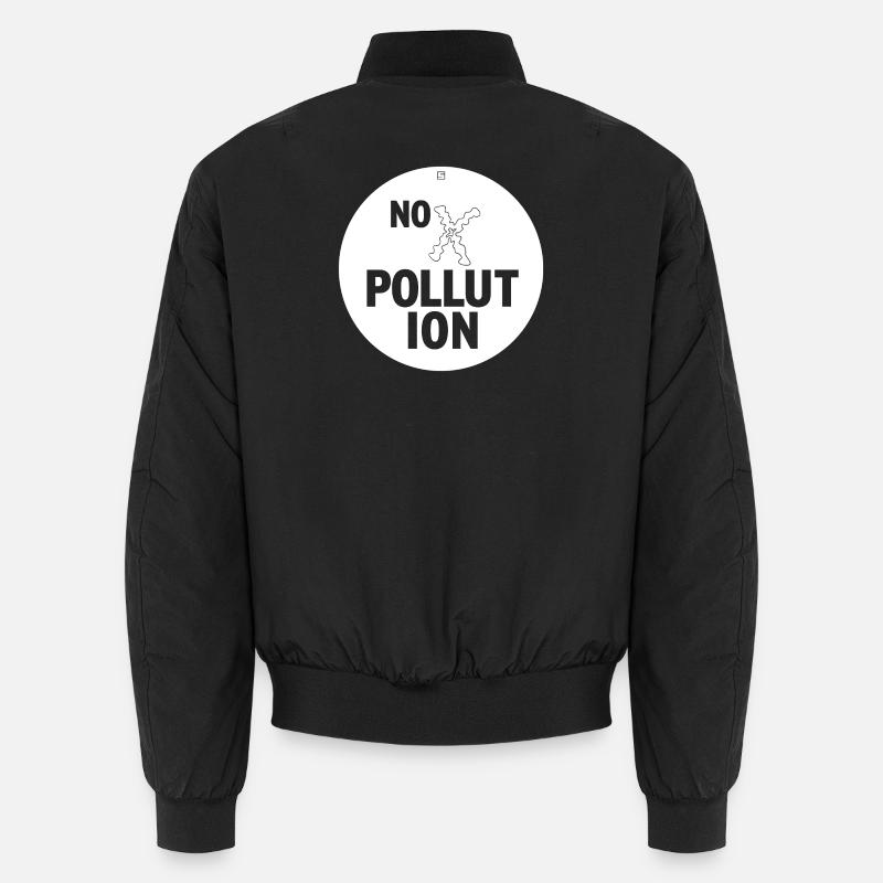 NO POLLUTION - Unisex Bomber Jacket - black