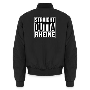 TOUT DROIT SORTI DE RHEINE - Bomber unisexe - noir - Dos - AI Model Male 185 light (185cm)
