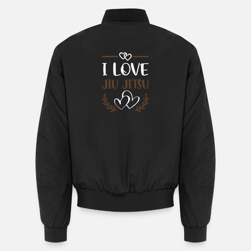 Ich liebe Jiu Jitsu - Unisex Bomberjacke - Schwarz