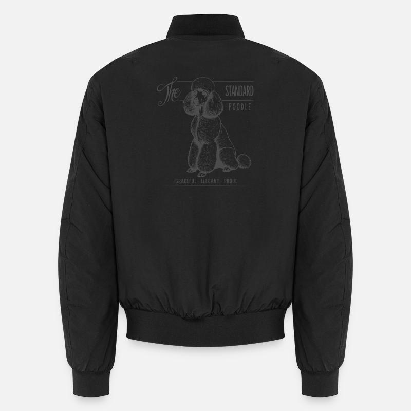 Standard Poodle Elegance and Pride - Unisex Bomber Jacket - black