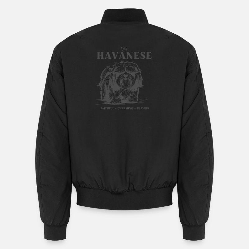 Havanese Charme Hundedesign Unisex Bomberjacke