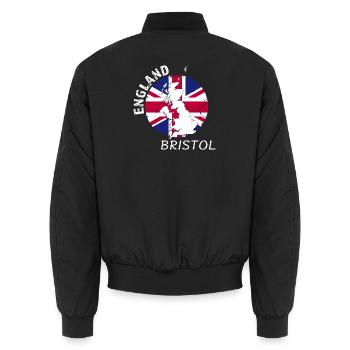 Bristol - Bomber unisexe - noir - Dos - AI Model Male 185 light (185cm)