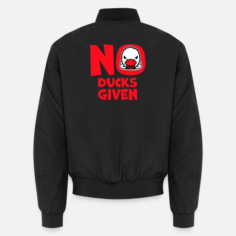 Gans No Ducks Given Mittelfinger Freche Ente Cool Unisex Bomberjacke
