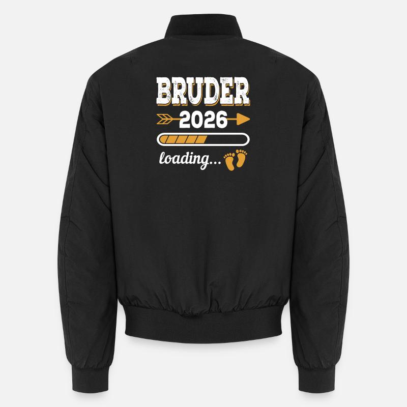 Brother 2026 Loading Siblings-to-be Gift Unisex Bomber Jacket