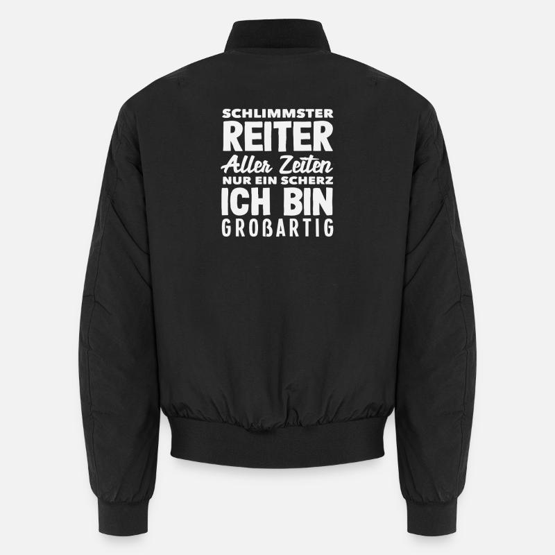 Lustiges Bester Pferdemädchen Reiten Ponyfans - Unisex Bomberjacke - Schwarz