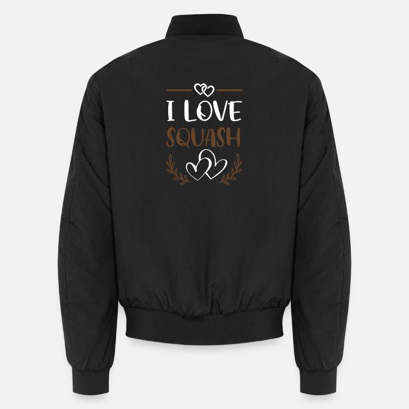 Ich liebe Squash  Unisex Bomberjacke