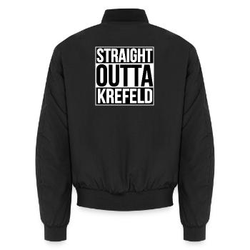 TOUT DROIT SORTI DE KREFELD - Bomber unisexe - noir - Dos - AI Model Male 185 light (185cm)
