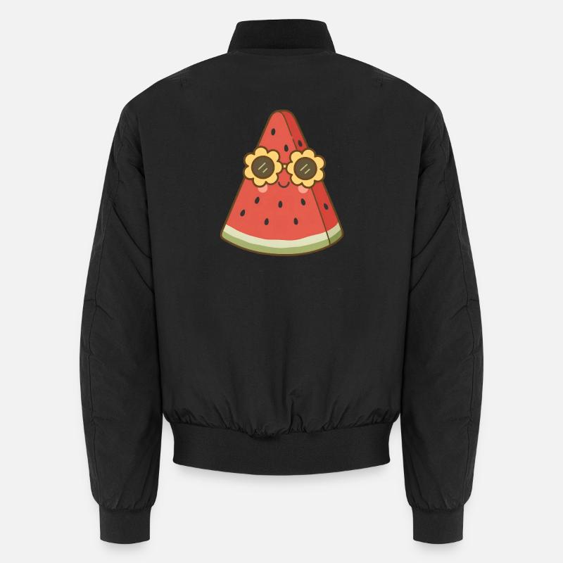 Wassermelone - Unisex Bomberjacke - Schwarz