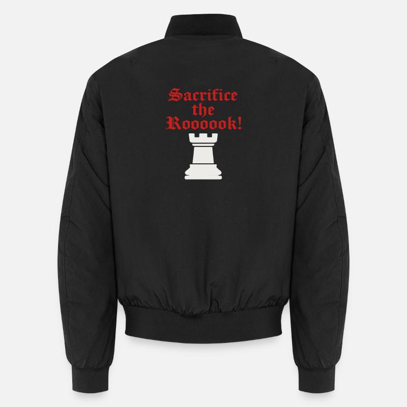 Tower Sacrifice Gothic Print - Unisex Bomber Jacket - black