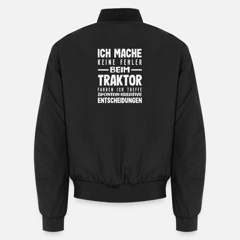 Funny Tractor Driver Gift - Unisex Bomber Jacket - black