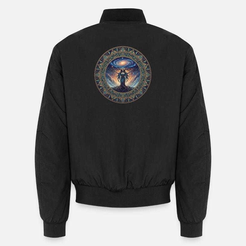 Kosmische Gaia Mandala Unisex Bomberjacke