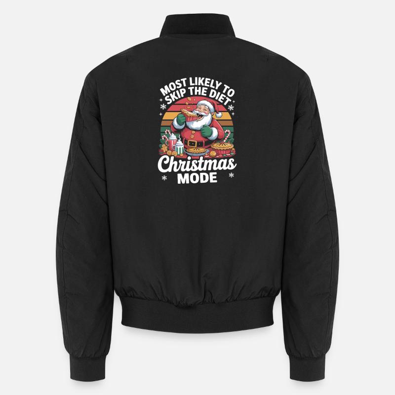 Christmas Mode Skip Diet - Unisex Bomber Jacket - black