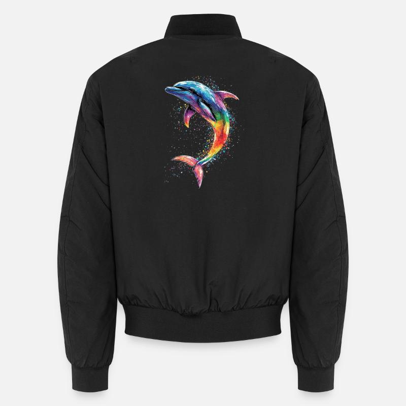 Dauphin Plongeur Dauphins Océan Dauphins mignons Dauphin Bomber unisexe