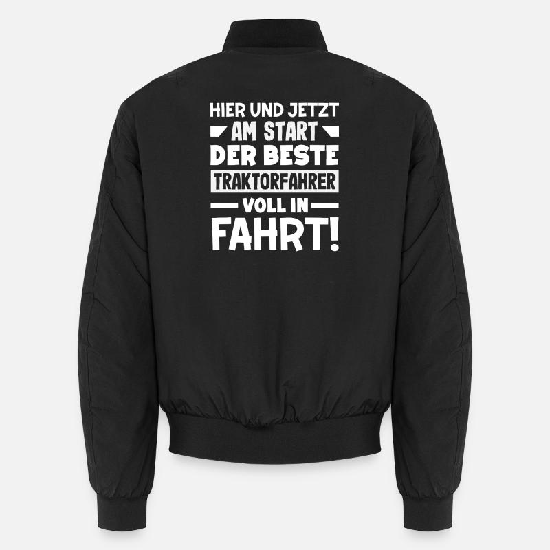 The best tractor driver - Unisex Bomber Jacket - black