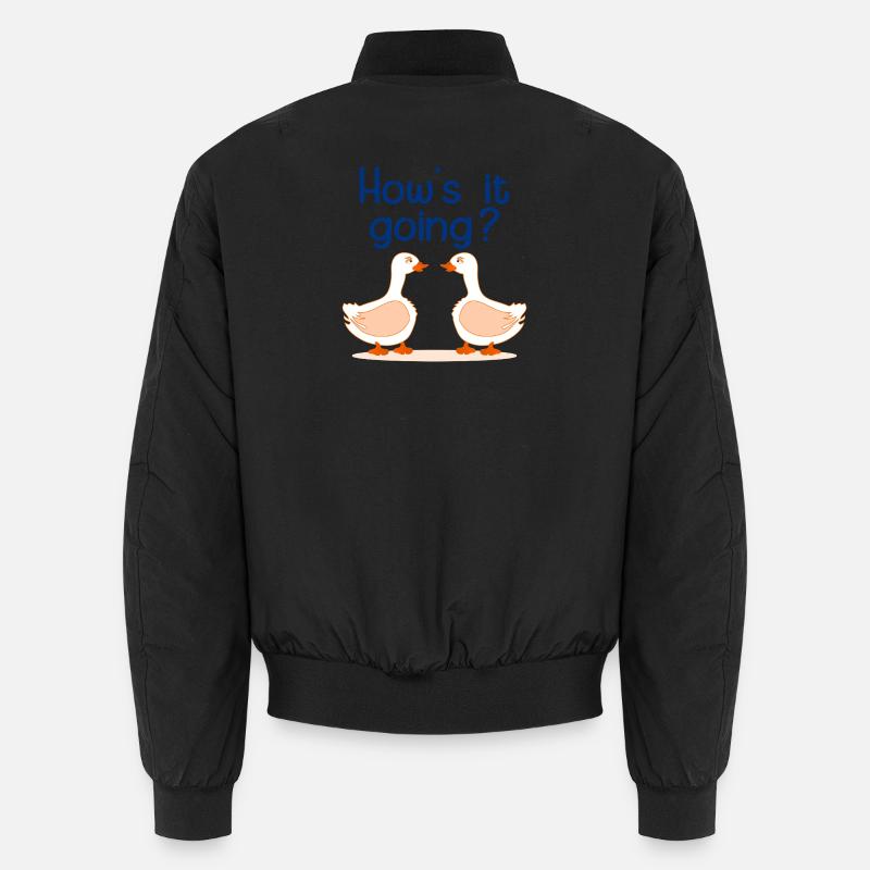 GEESE GOOSE FRIENDSHIP - Unisex Bomber Jacket - black