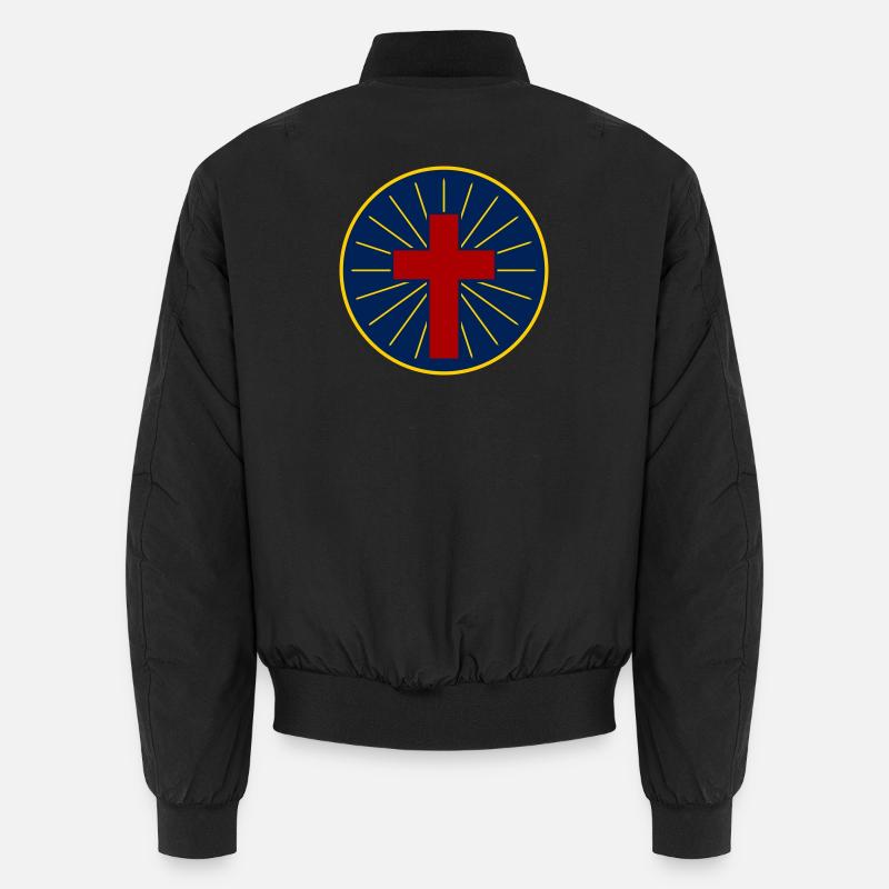 Cross - Unisex Bomber Jacket - black