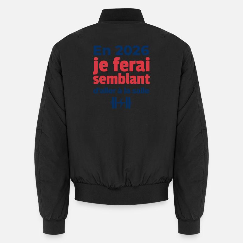 Year-end resolution - Unisex Bomber Jacket - black