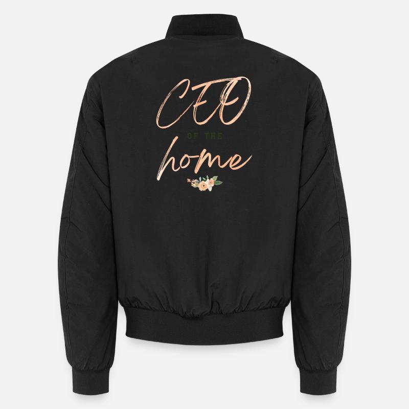 Geschäftsführer der Home Floral Typography Unisex Bomberjacke
