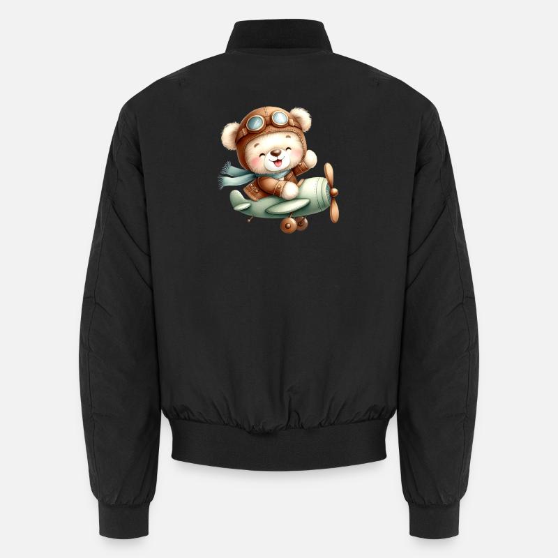 Flieger-Teddy - Unisex Bomberjacke - Schwarz