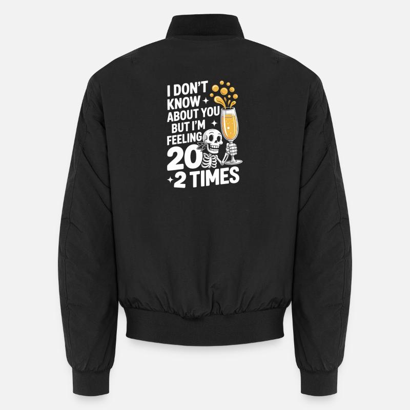 Skelett Prost 40 er Geburtstag Unisex Bomberjacke