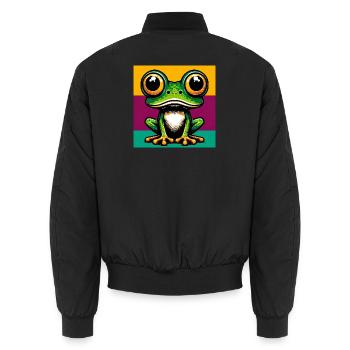 grenouille - Bomber unisexe - noir - Dos - AI Model Male 185 light (185cm)