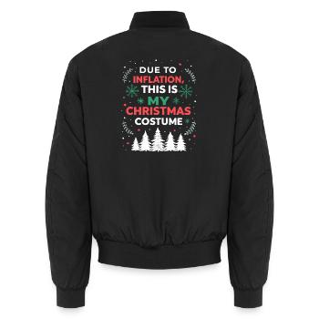 Weihnachtskostüm Inflation Humor - Unisex Bomberjacke - Schwarz - Hinten - AI Model Male 185 light (185cm)