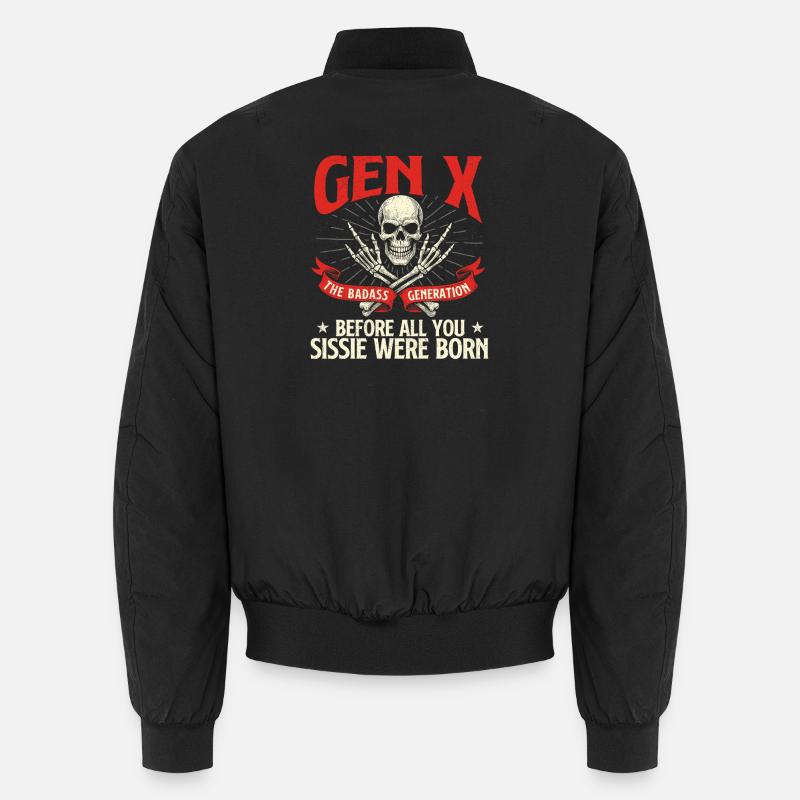 Gen X Badass Generation Rétro Nostalgie Citation Bomber unisexe