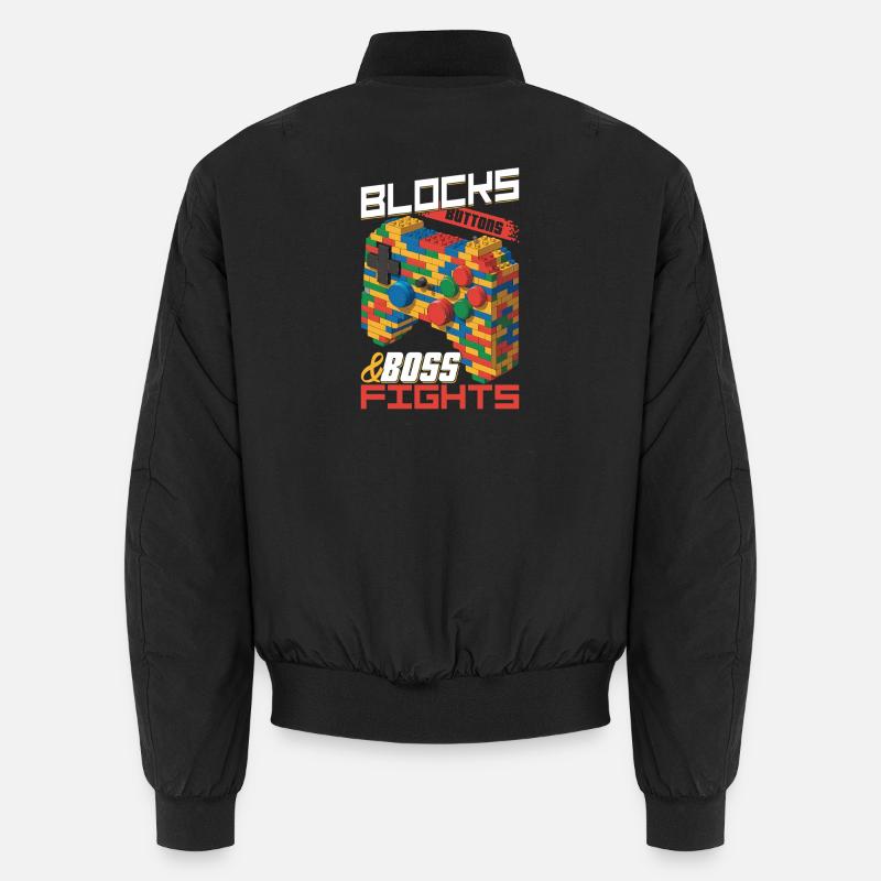 Building Blocks Gamer Gaming Brick Builder Unisex Bomberjacke