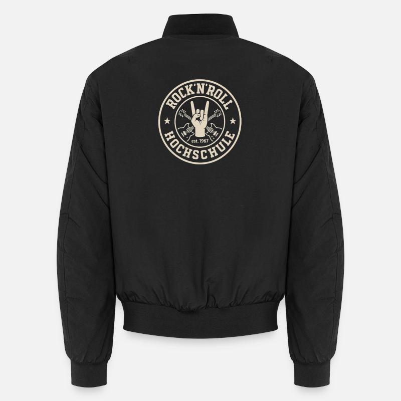Rock 'n' Roll Hochschule Logo - Unisex Bomberjacke - Schwarz