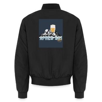 Après Ski Party – Cheers to the slopes! - Unisex Bomber Jacket - black - Back - AI Model Male 185 light (185cm)