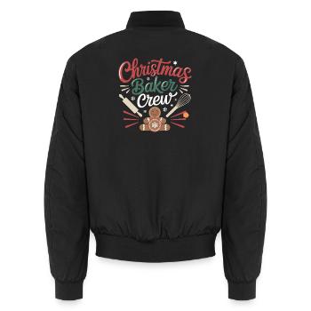 Boulanger de Noël Crew Weihnachtsbäcker Team - Bomber unisexe - noir - Dos - AI Model Male 185 light (185cm)