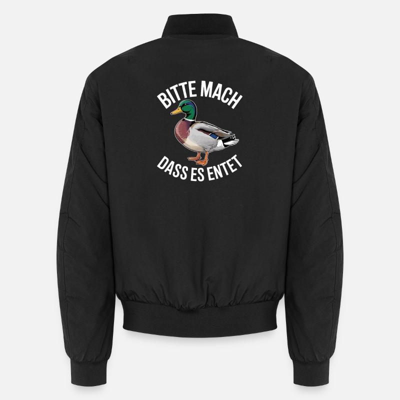 Canard s’il vous plaît Make It Duck en disant des canards drôles Bomber unisexe