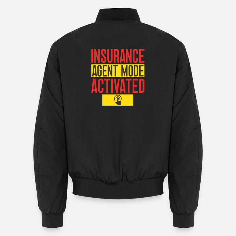 Insurance Agent Mode Activated Funny Insurance - Unisex Bomberjacke - Schwarz